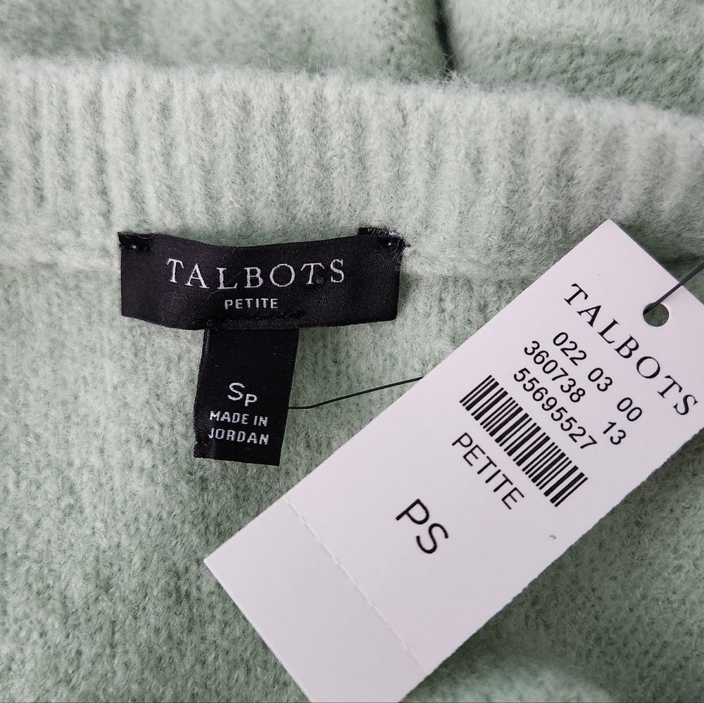 Talbots Cable Knit Ruffle Crewneck Sweater - Picture 6 of 6